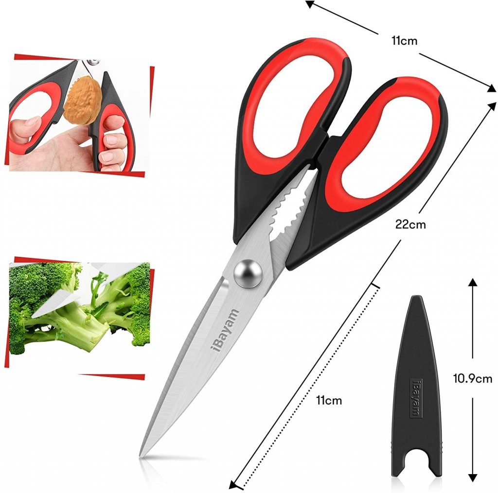 Kitchen Shears, iBayam 2Pack Kitchen Scissors Heavy Duty Meat Scissors