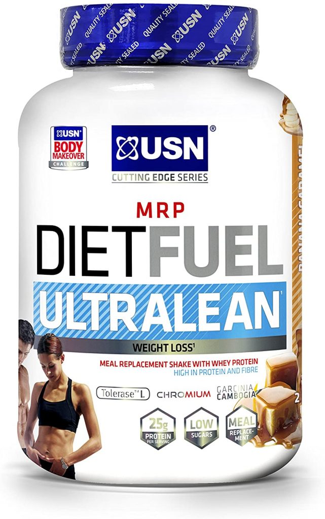 USN Diet Fuel Banana Caramel UltraLean 2 kg, Diet Protein Powders